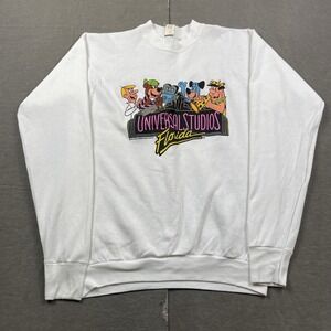 Vintage Universal Studio Sweatshirt Mens XL The Flintstones‎ Promo Florida 90s